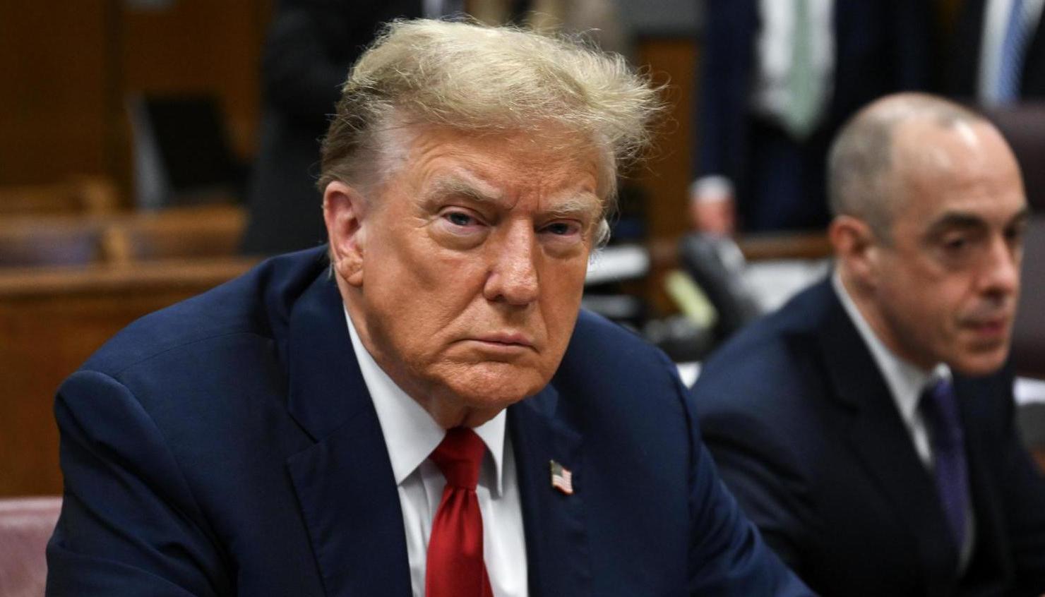 Donald Trump en juicio.