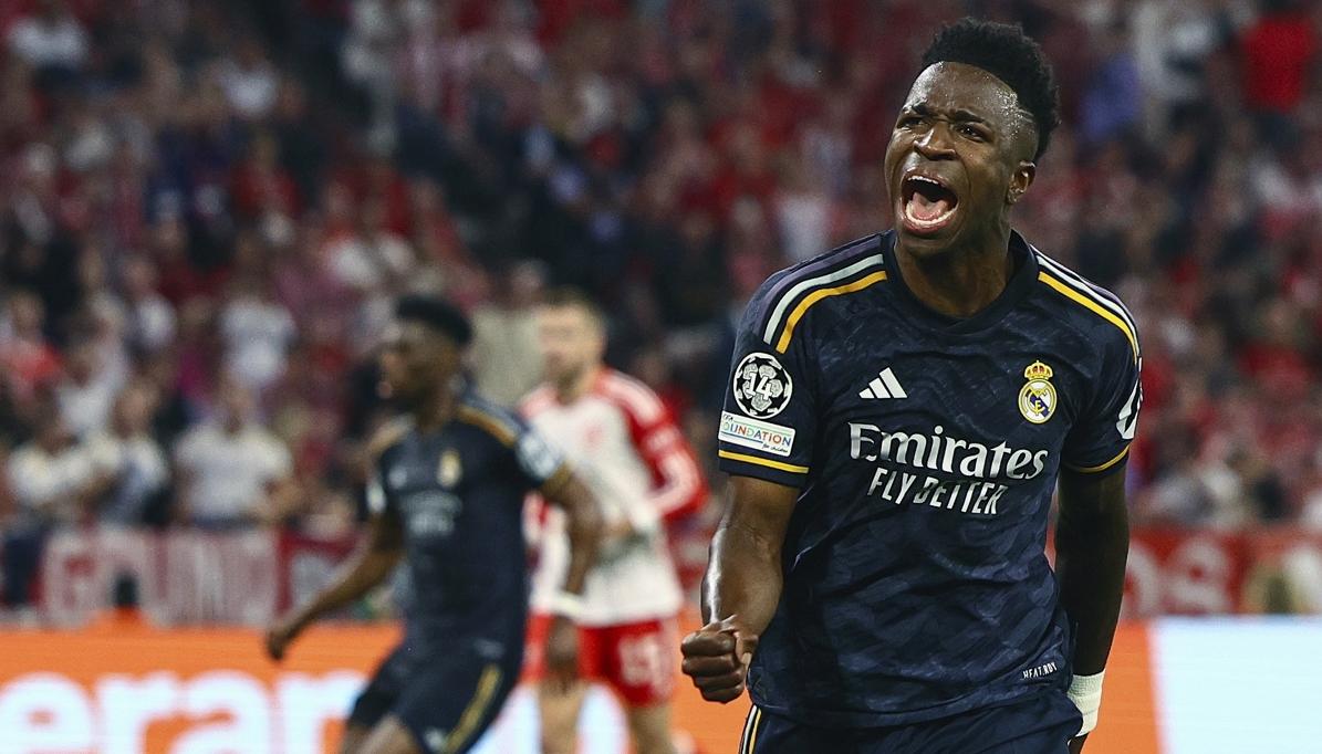 El brasileño Vinicius Junior marcó los dos goles del Real Madrid. 