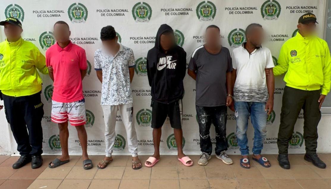 Los capturados de la presunta red criminal