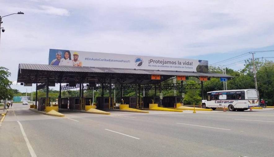 El peaje está ubicado en la vía Ruta Caribe II.
