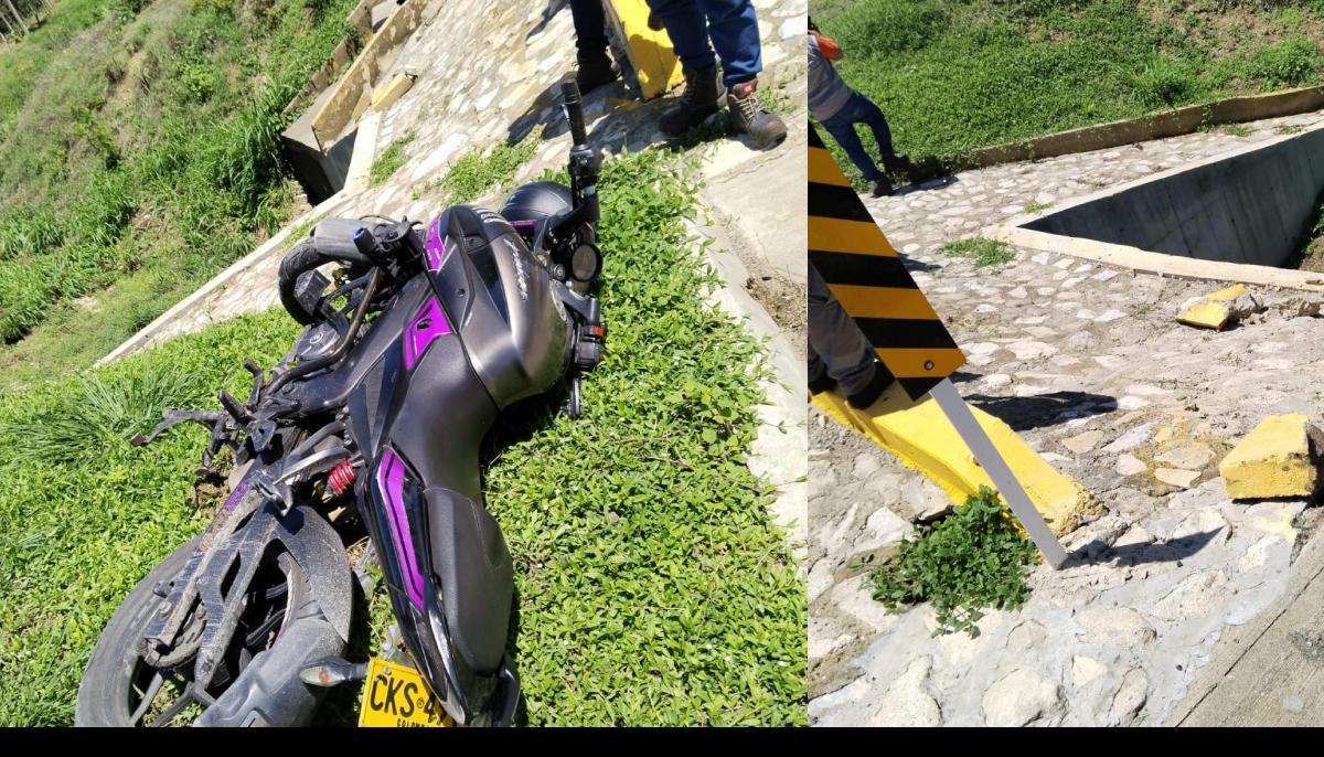 La víctima se movilizaba en esta motocicleta. 