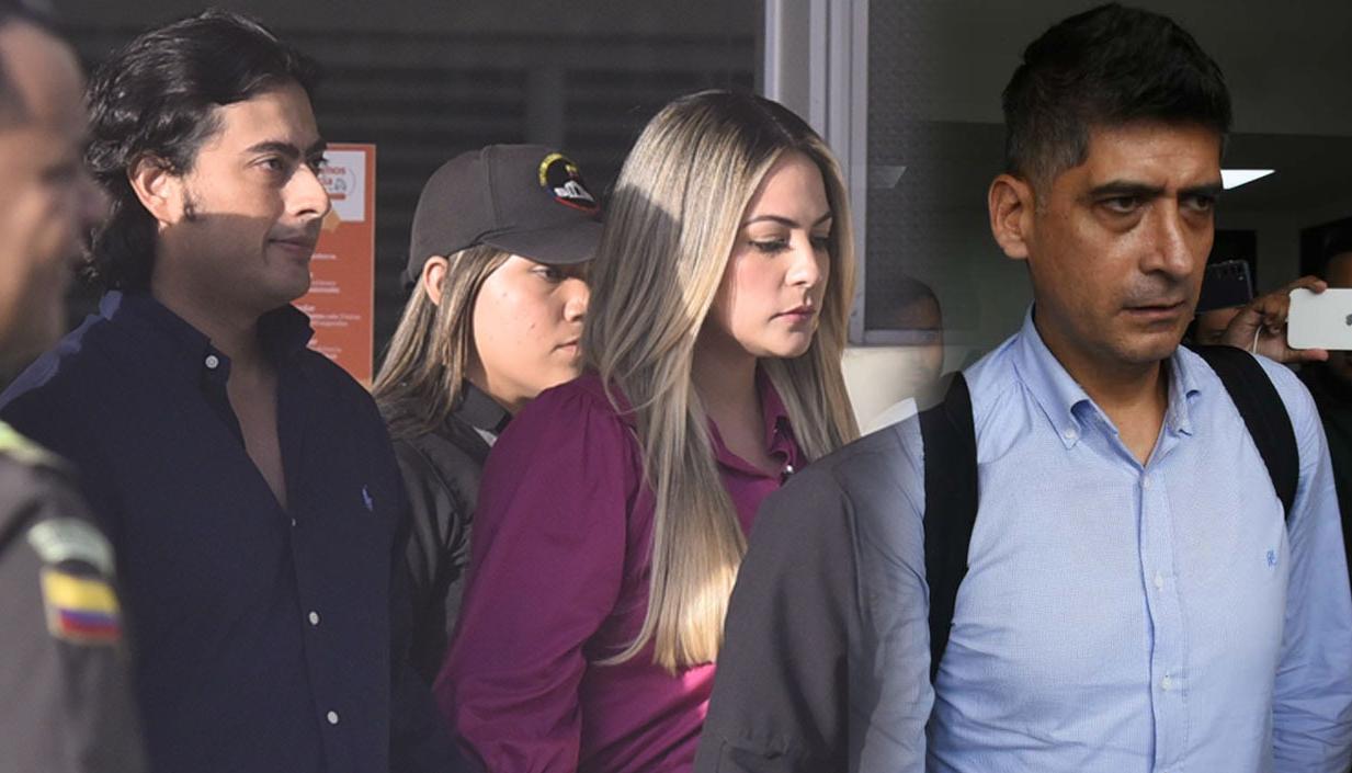 Nicolás Petro, Laura Ojeda y el fiscal Mario Burgos.