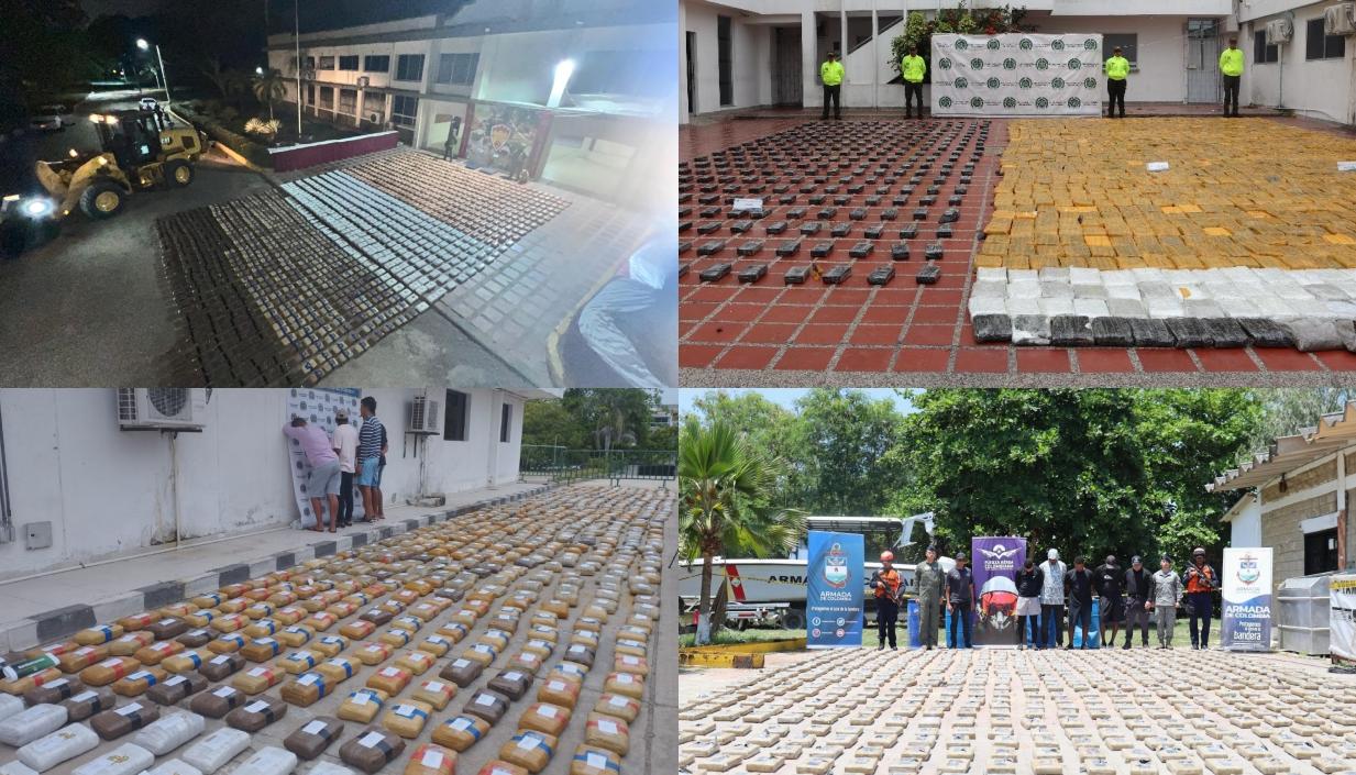 Droga incautada en la última semana en el Atlántico. 