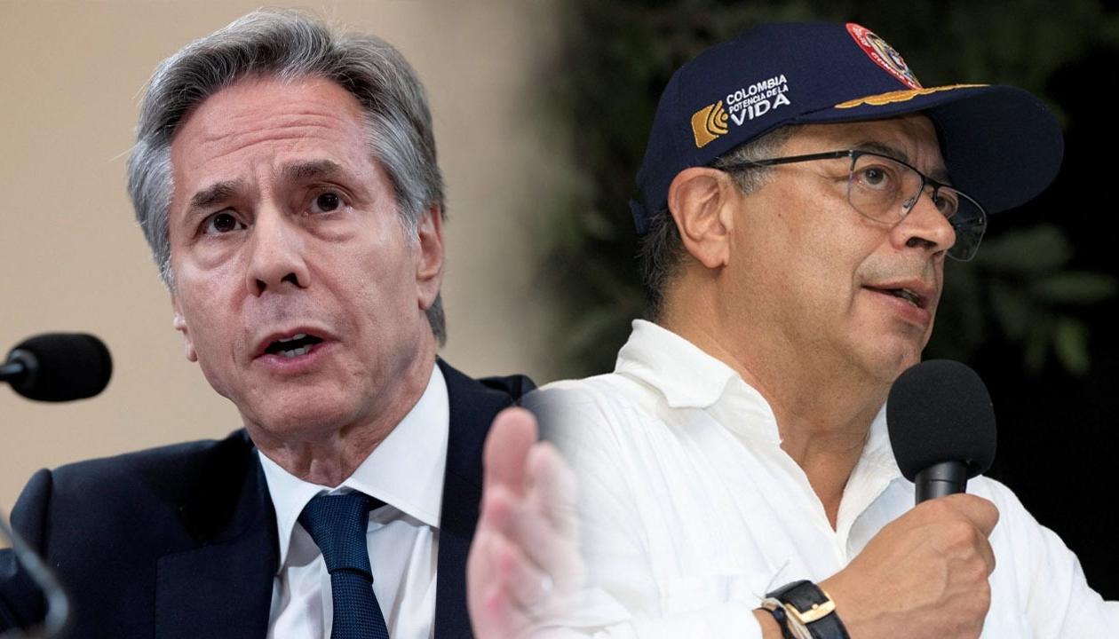 Antony Blinken y Gustavo Petro.