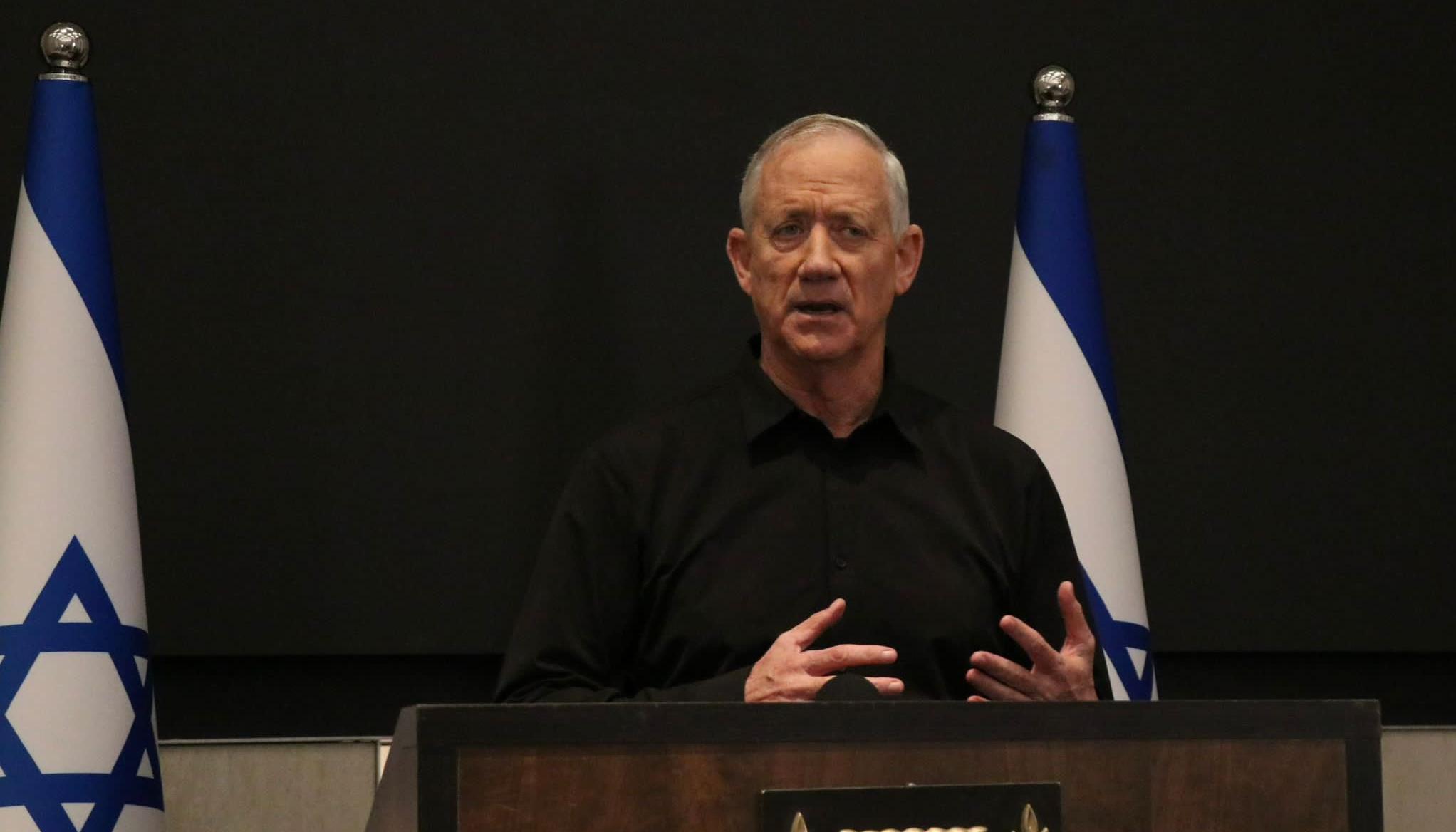 El ministro del gabinete de guerra, Benny Gantz.