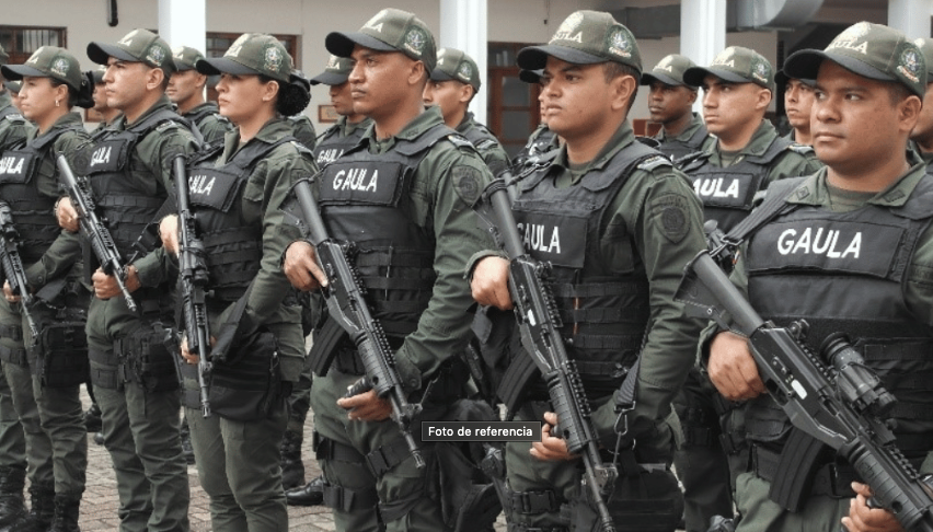 Gaula de la Policía Nacional. 