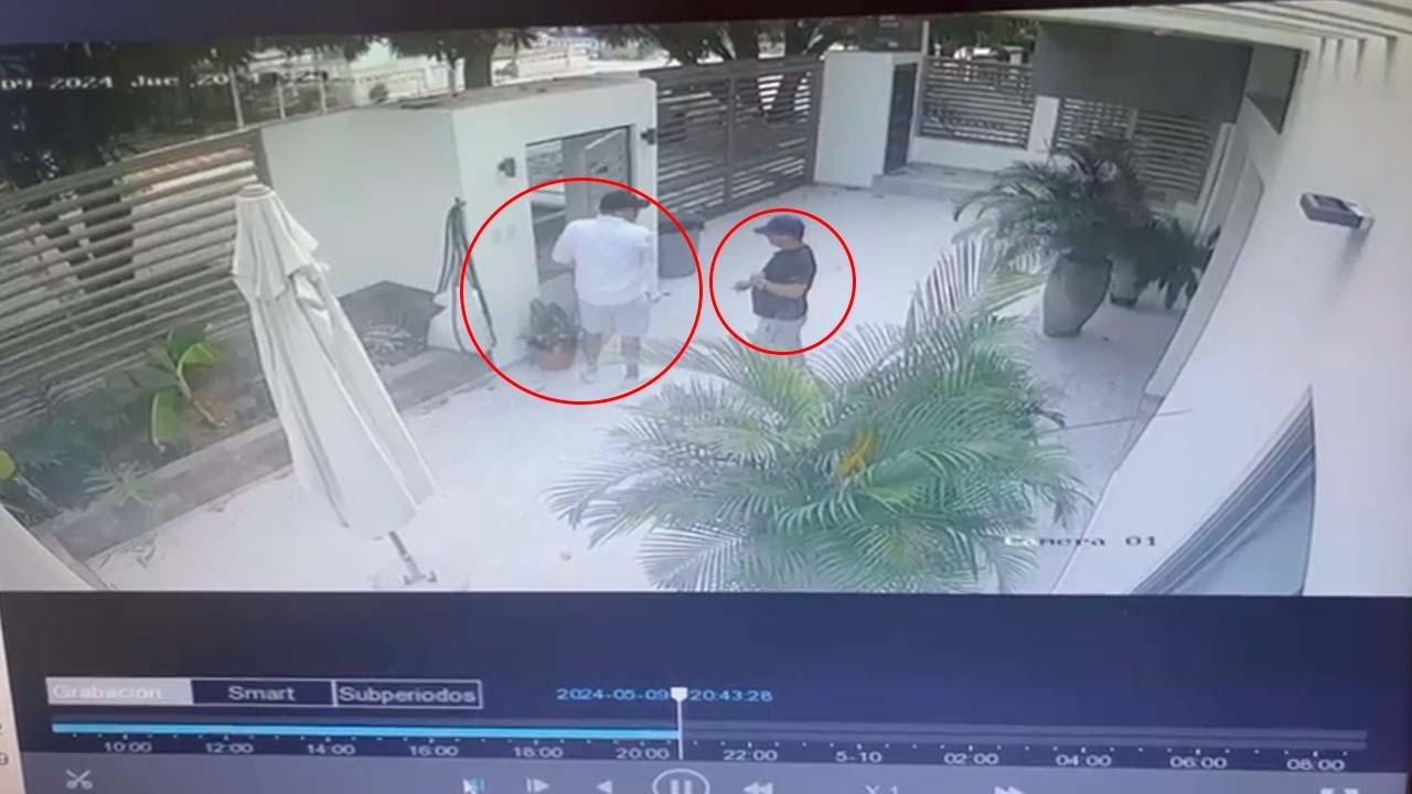 Momento en que los antisociales ingresaban a la vivienda. 