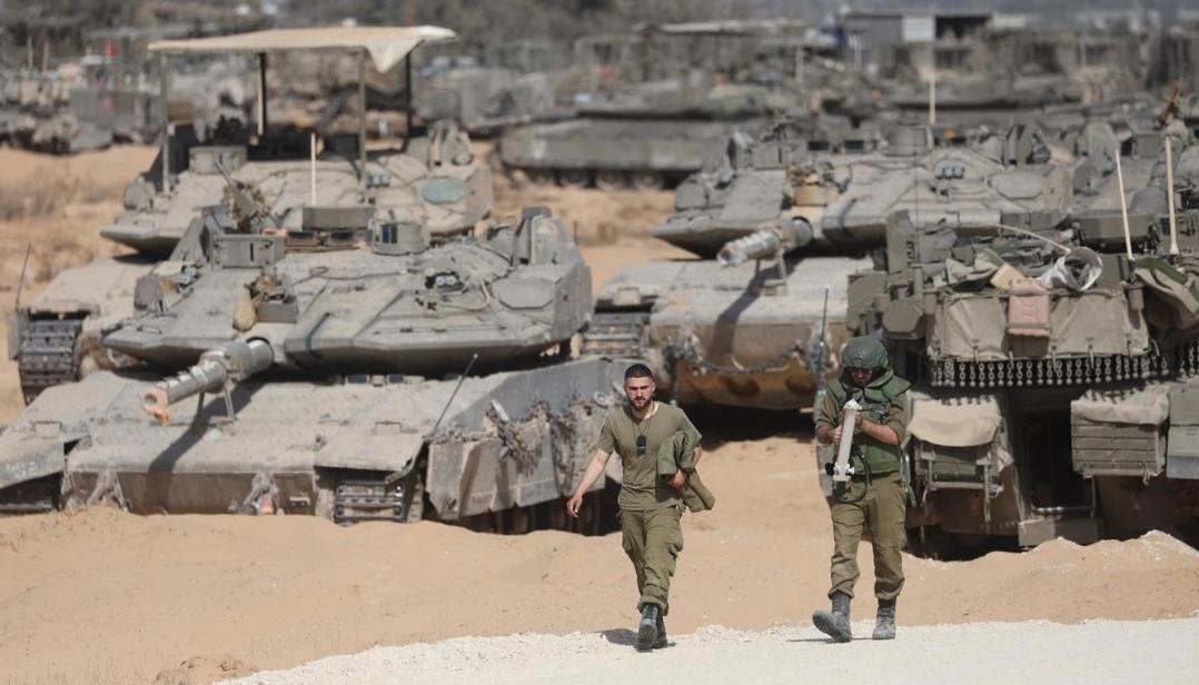 Tropas de Israel en el sur de la Franja de Gaza.