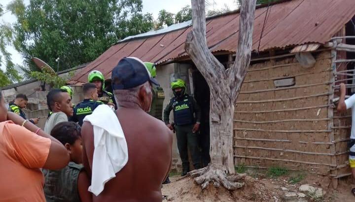 Lugar donde fue encontrado muerto el hombre. 
