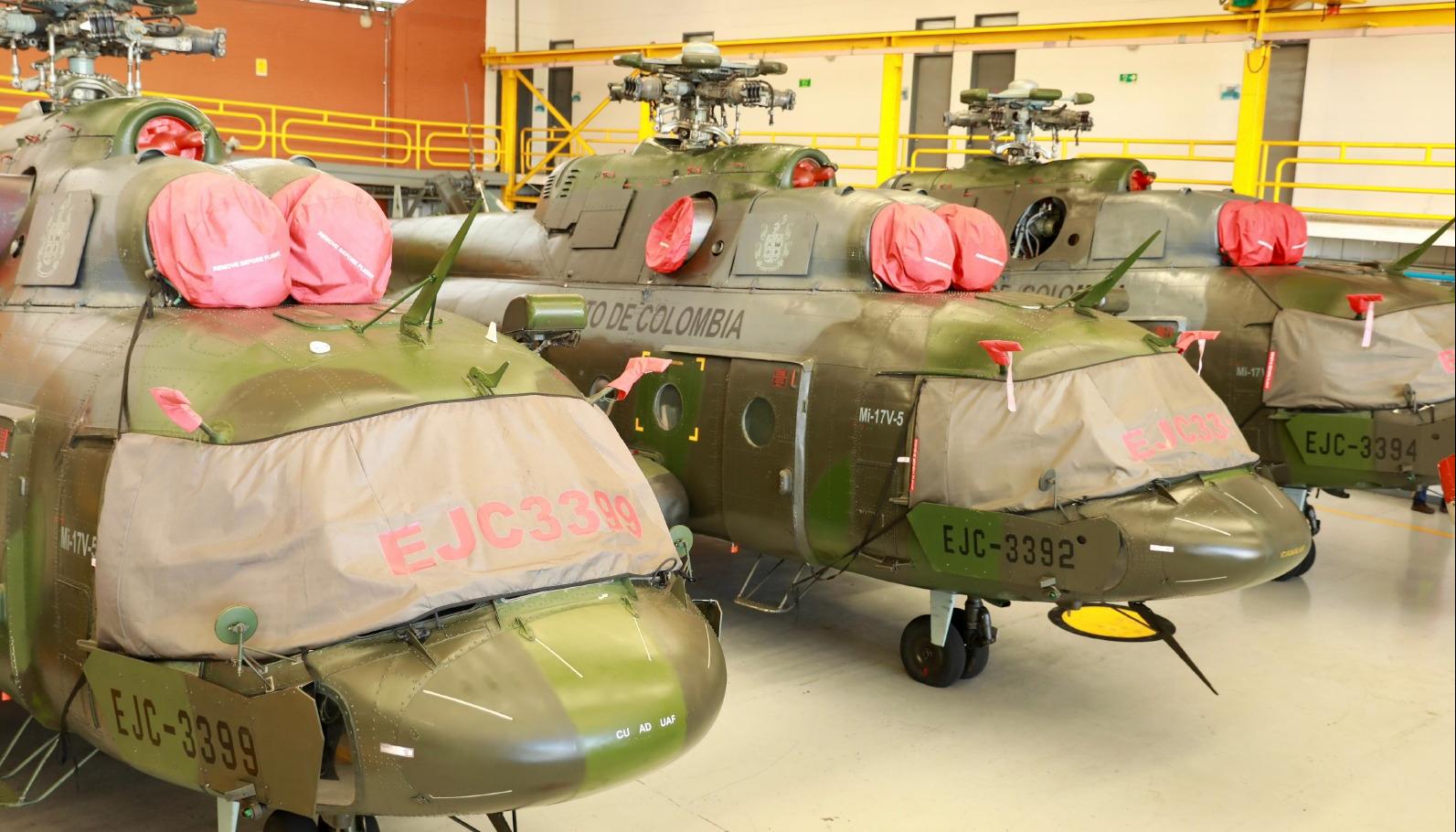 Los MI-17 están en Base Aérea de Tolemaida.