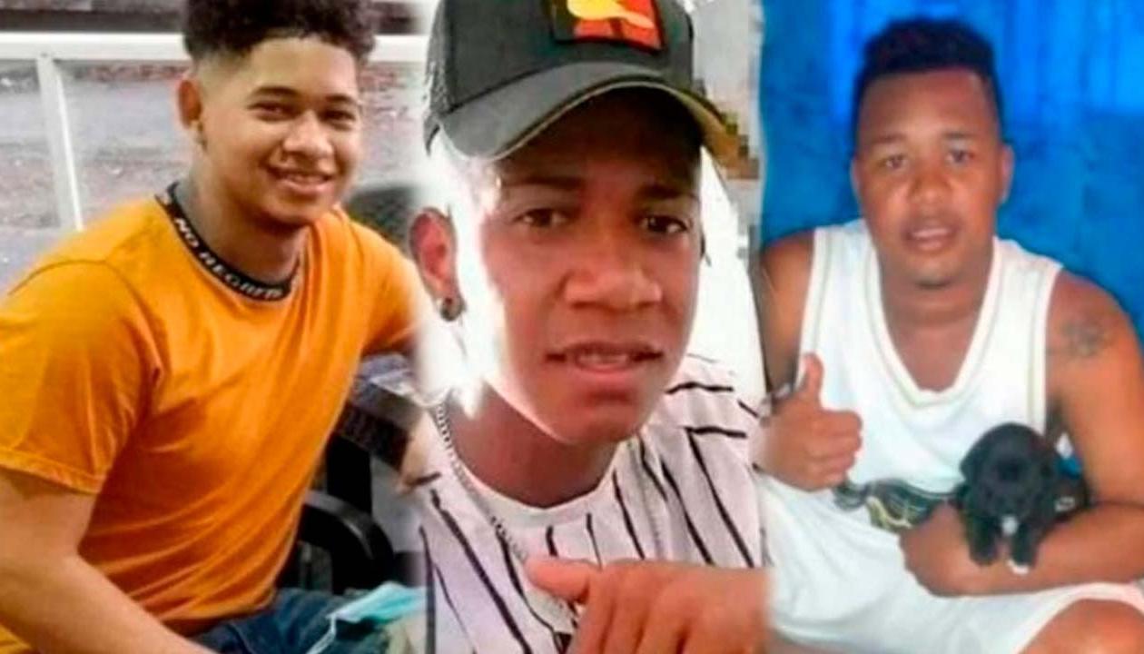 Andrés Felipe Pérez, Daniel Enrique Vásquez y Sergio Muñoz Puerta, los fallecidos. 