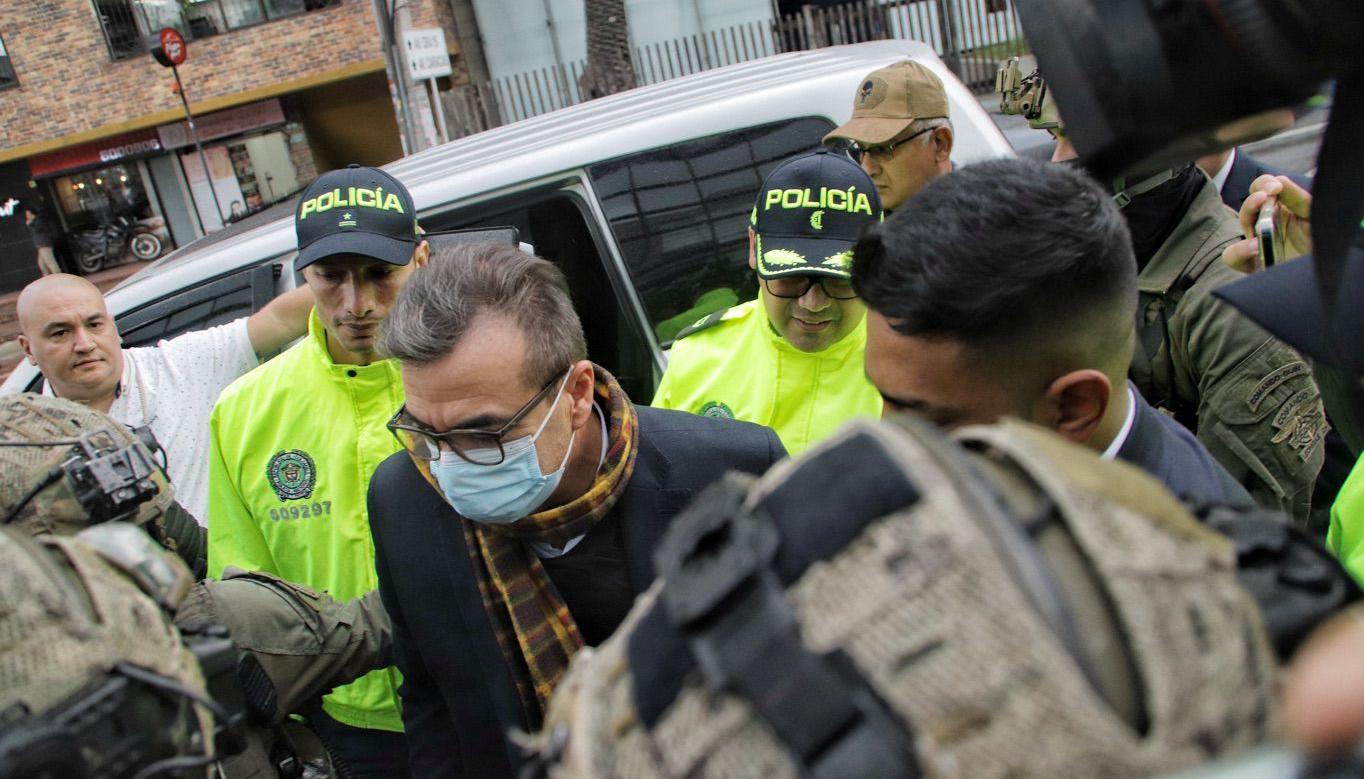 Olmedo López a su llegada a la Corte Suprema.