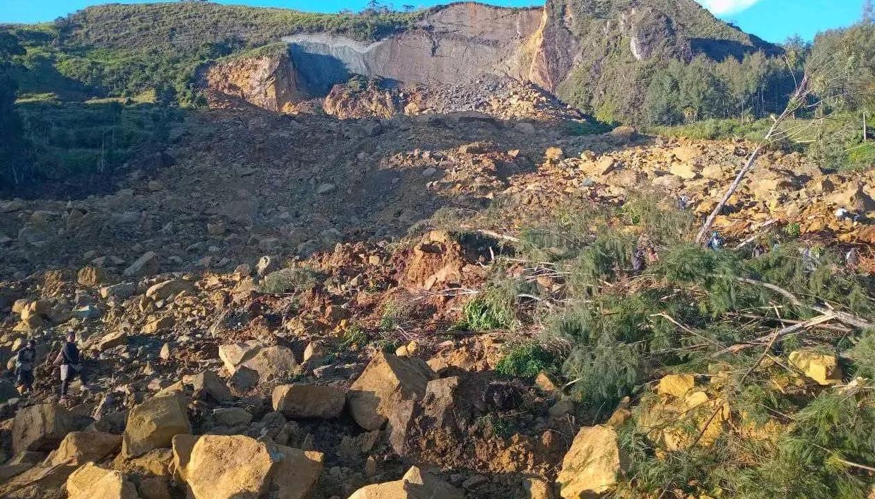 Lugar de la avalancha.