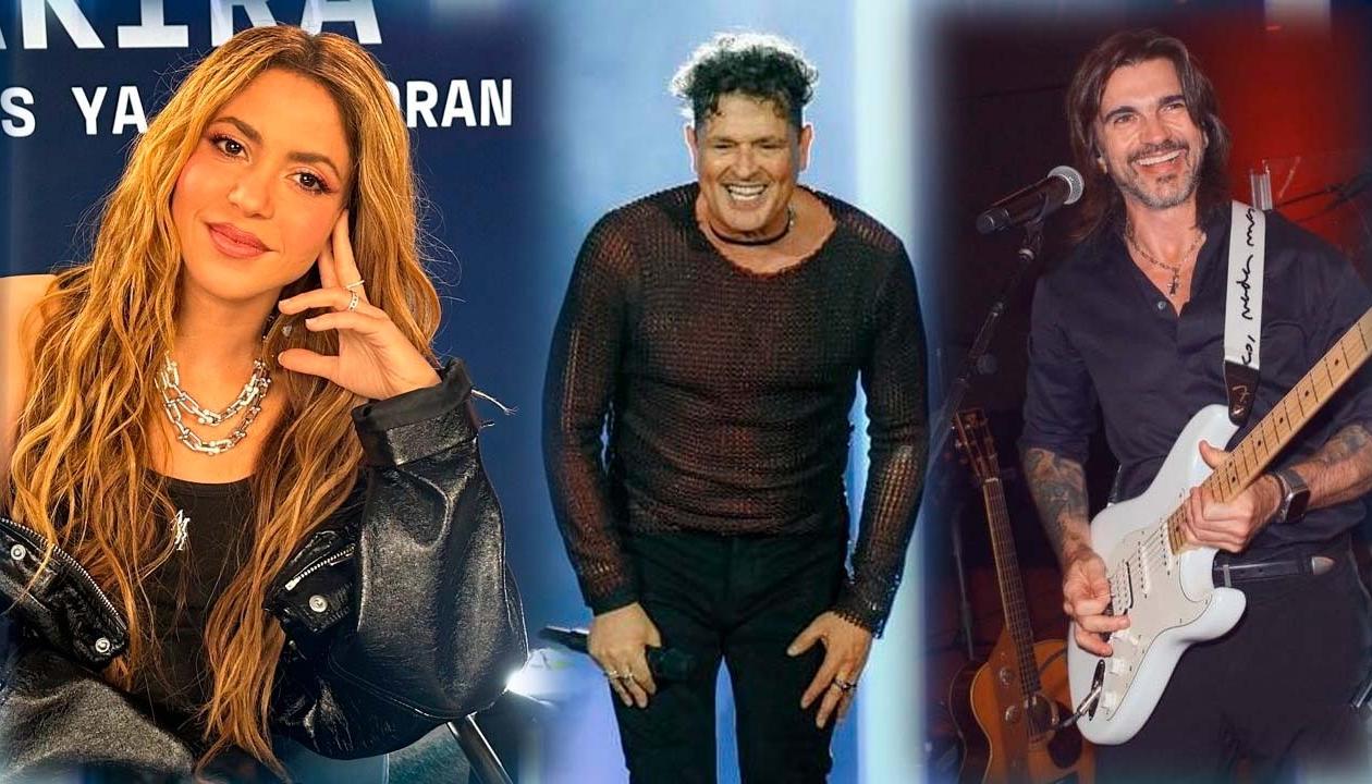 Shakira, Carlos Vives y Juanes.