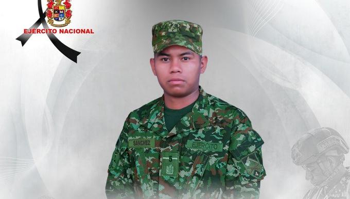 El soldado asesinado en el Cauca. 