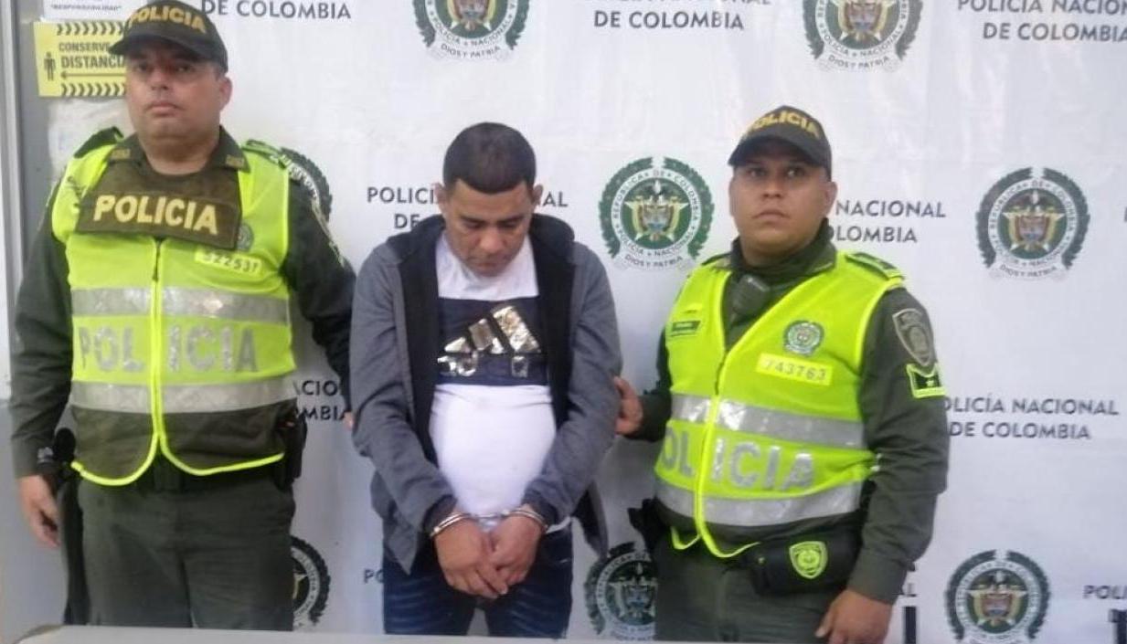 Arcesio Rojas Parra cuando fue capturado. 