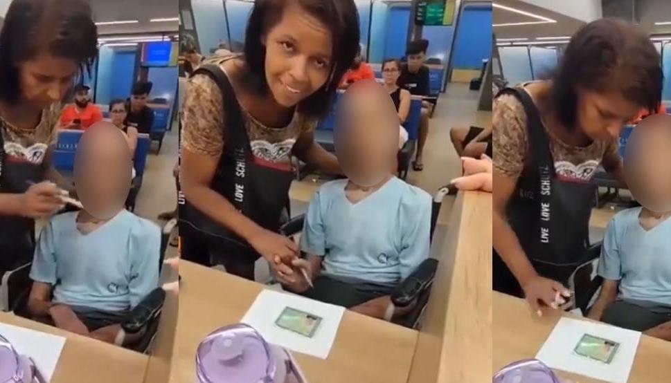 Erika de Souza llevó a su tío Paulo Roberto Braga, que acababa de fallecer