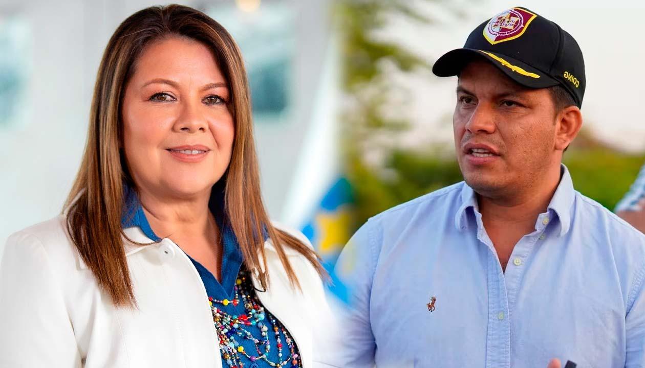 La Fiscal General, Luz Adriana Garzón, y el exsubdirector de la UNGRD Sneyder Pinilla