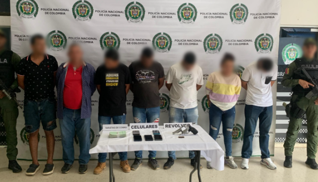 Presuntos miembros de la subestructura “Javier Yepes Cantero” del ‘Clan del Golfo’.