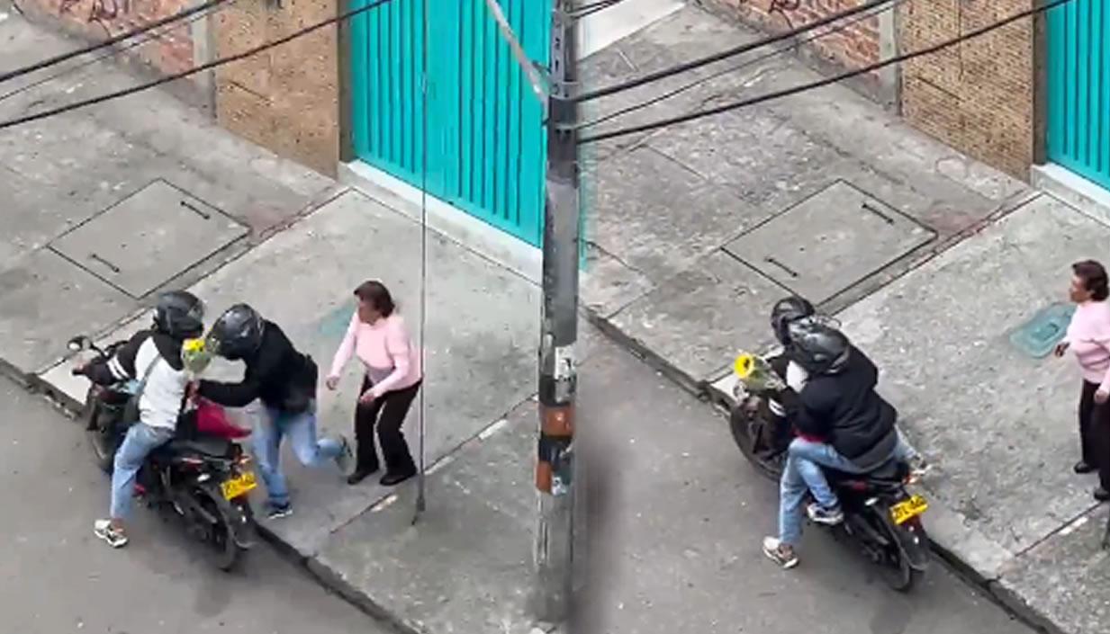 Hombre robó a adulta mayor.
