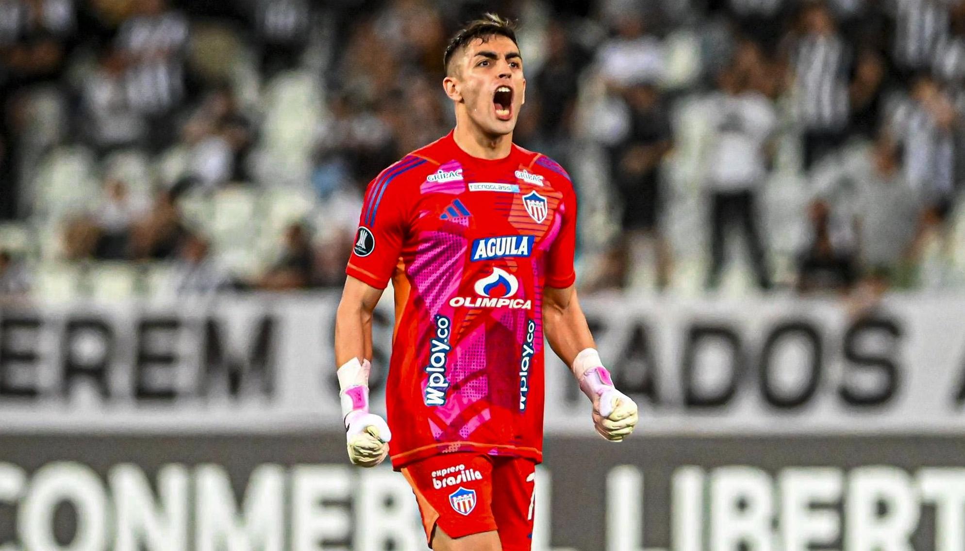 Santiago Mele, gran figura de Junior en la Copa Libertadores. 