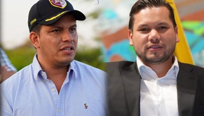 El exsudbidrector de la UNGRD Sneyder Pinllla y Andrés Calle, presidente de la Cámara