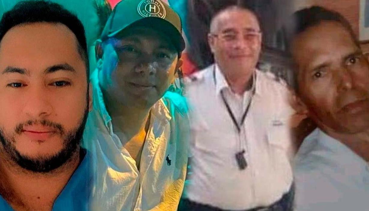 Carlos Julio Curiel, Rodney Blanquiceth Romero, Ignacio Vargas y Anselmo Manuel Cardozo Osorio.