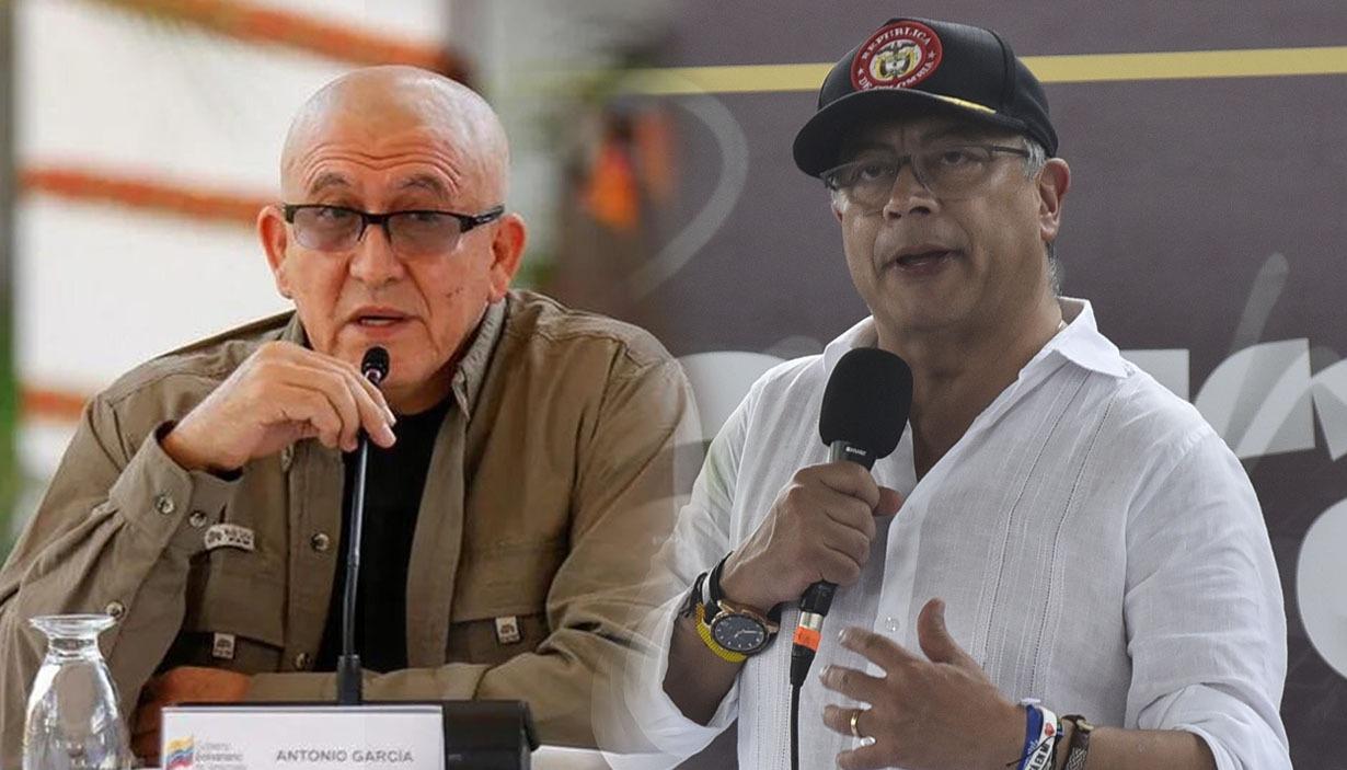 Alias 'Antonio García' y Gustavo Petro.