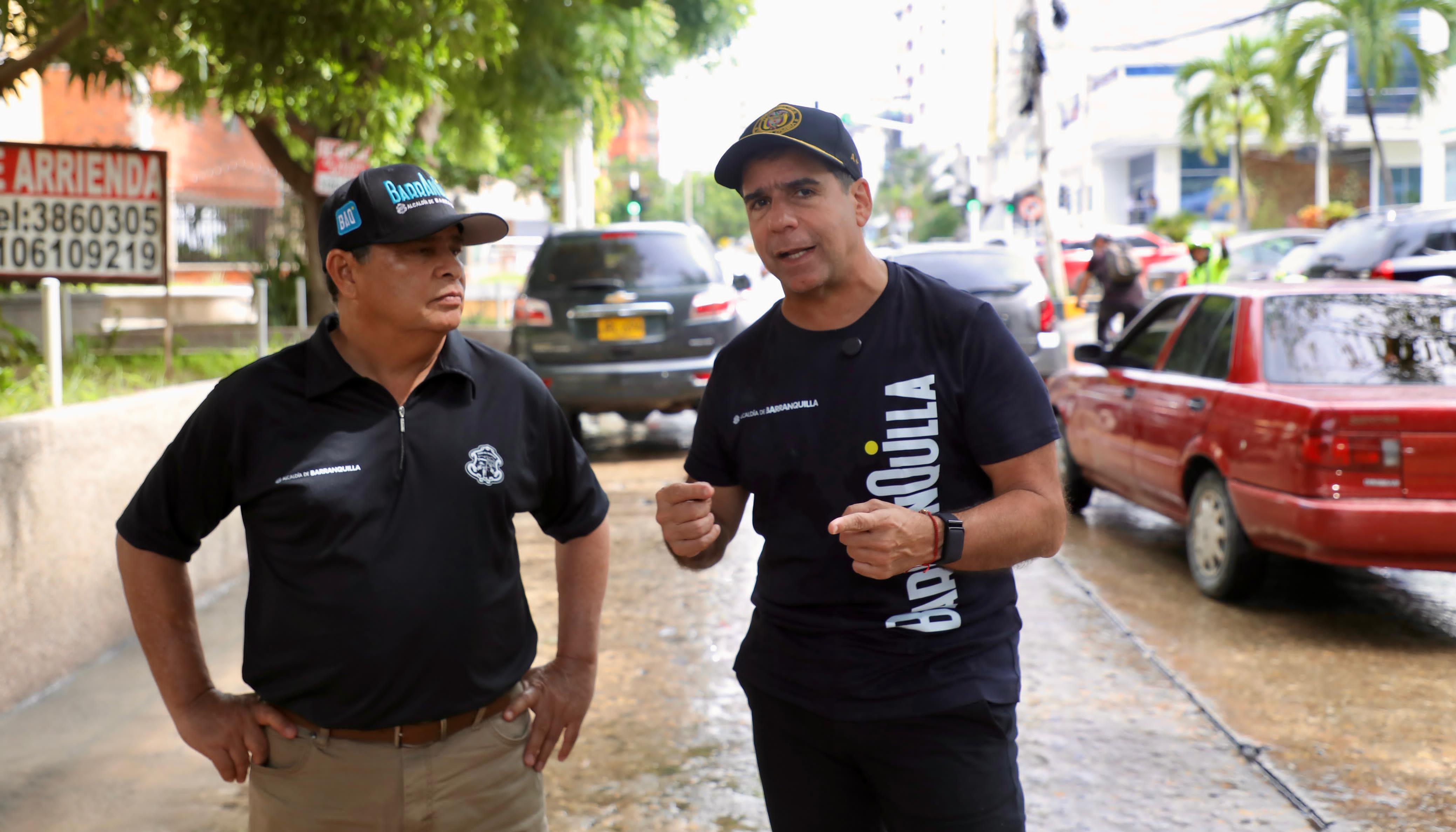 El secretario de Obras Públicas, Rafael Lafont y el Alcalde Alex Char.
