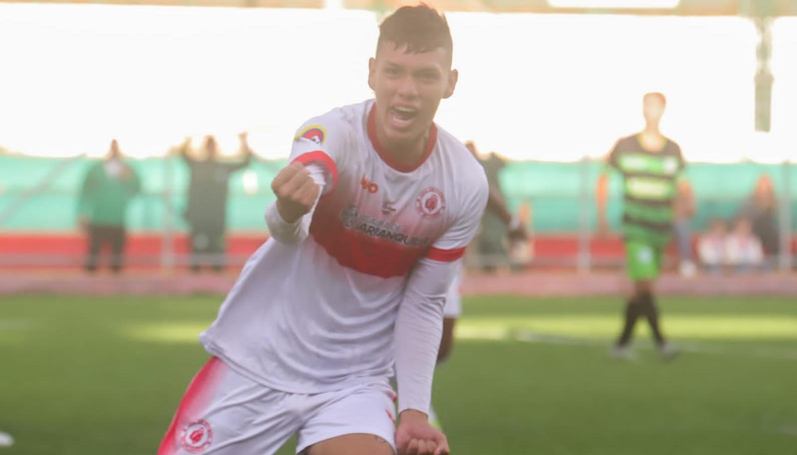 Celebración de uno de los goles de Atlántico.