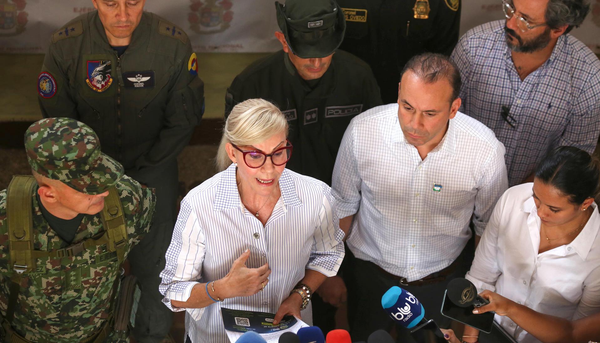 La gobernadora del Valle del Cauca, Dilian Francisca Toro, y el alcalde de Cali, Alejandro Eder.