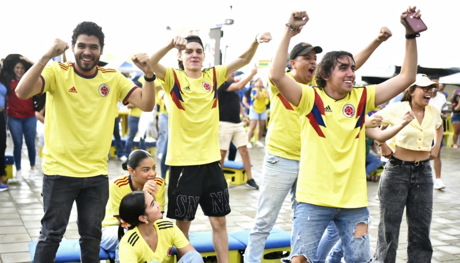 Los aficionados vibraron con cada gol de Colombia