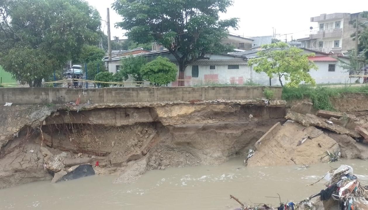 Así quedó el canal en el barrio La Fe.