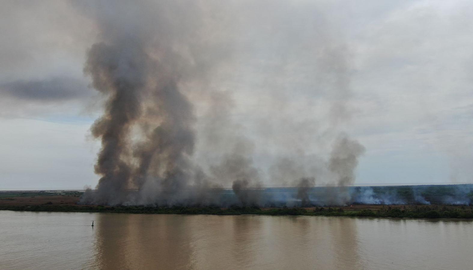 Incendio Isla Salamanca