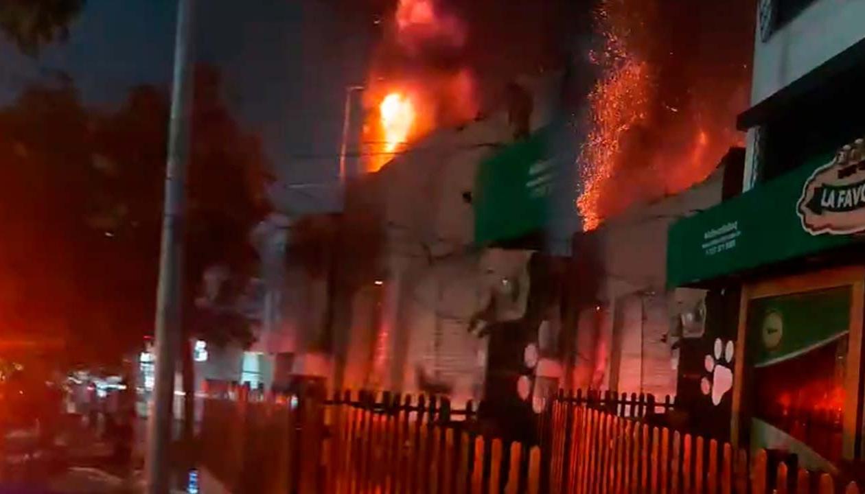 Incendio en el norte de Barranquilla. 