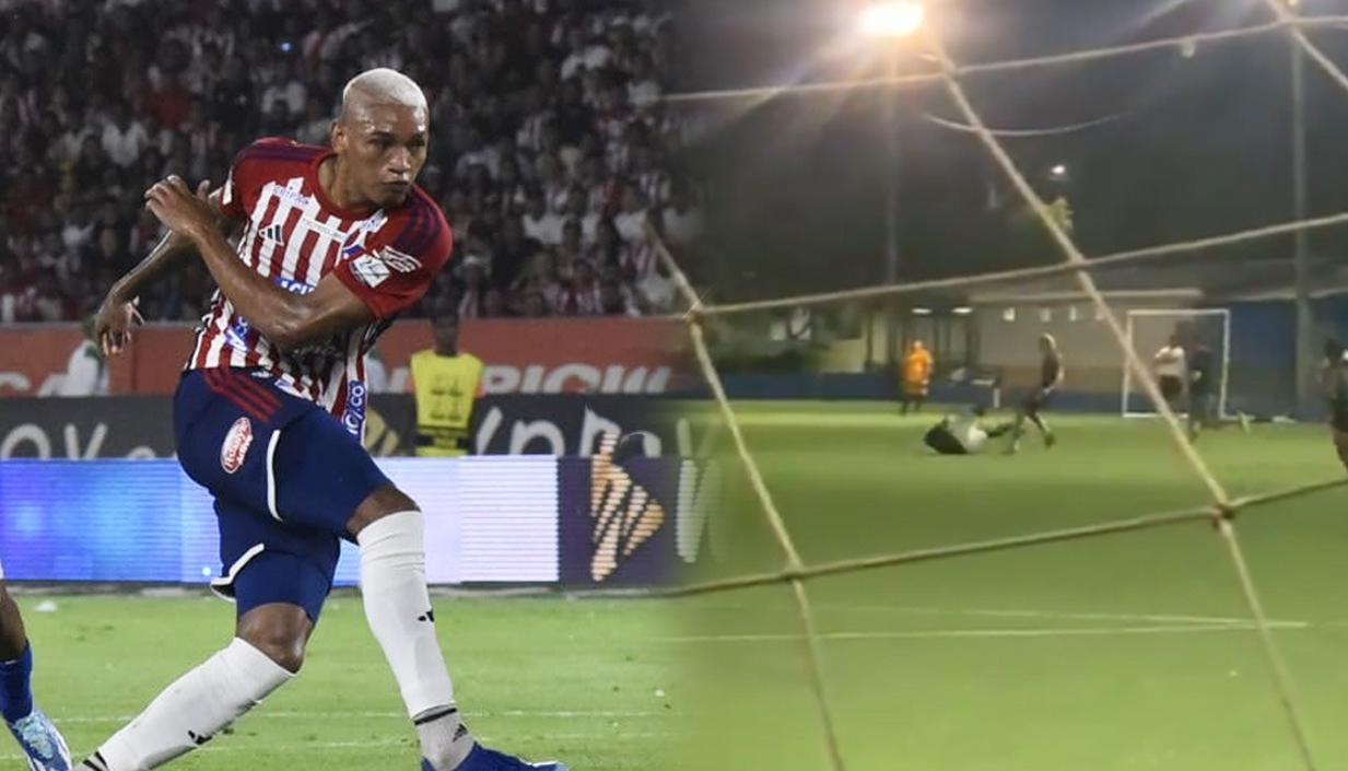 Jermein Peña en una foto de archivo. En la siguiente, la pelea de ayer en un partido en el Colegio Americano