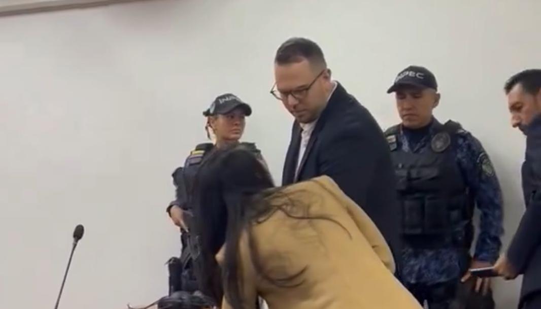 John Poulos durante la audiencia por el crimen de Valentina Trespalacios.