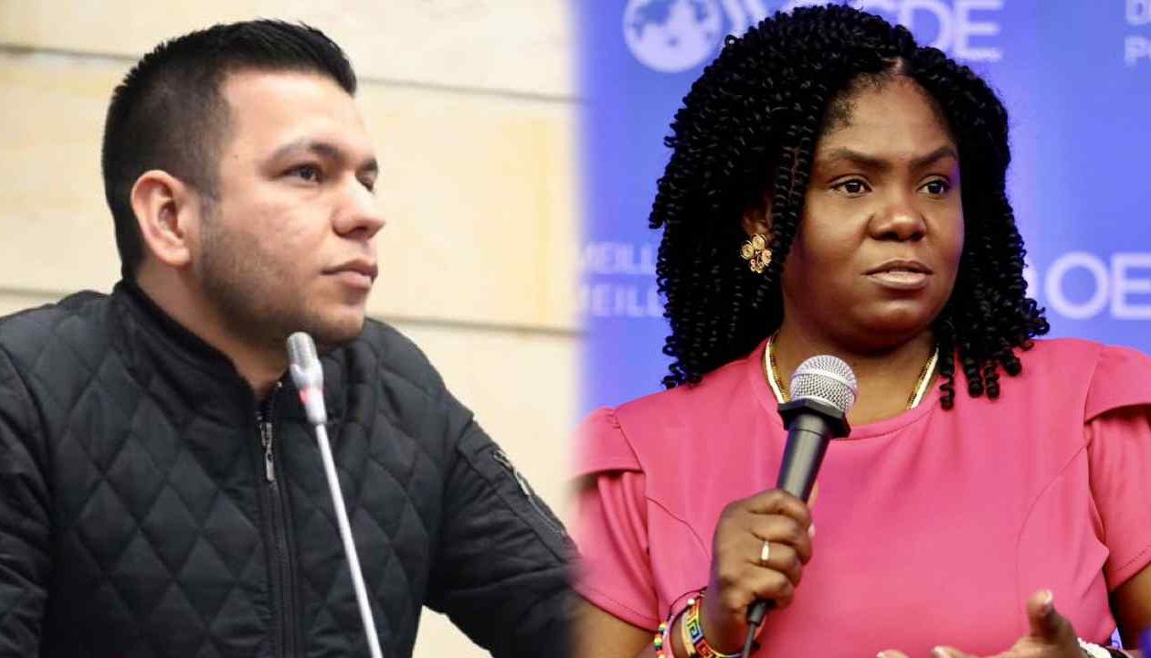 El senador Jota Pe Hernández y la vicepresidenta Francia Márquez.