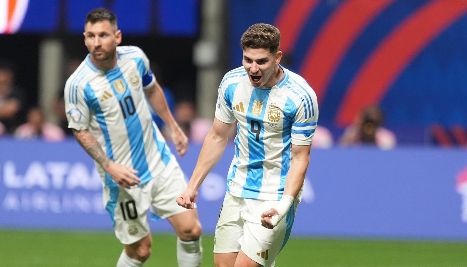 Julián Álvarez hizo el primer gol de la Copa América.