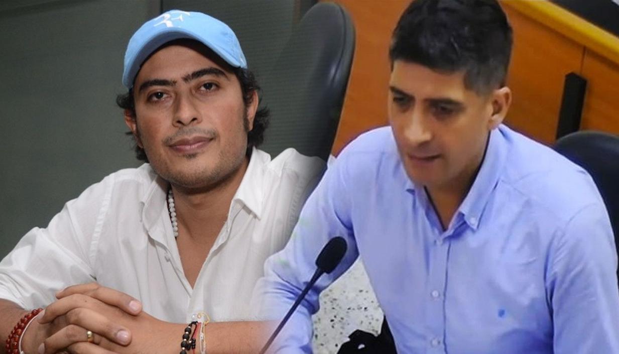 Nicolás Petro y el Fiscal Mario Burgos.