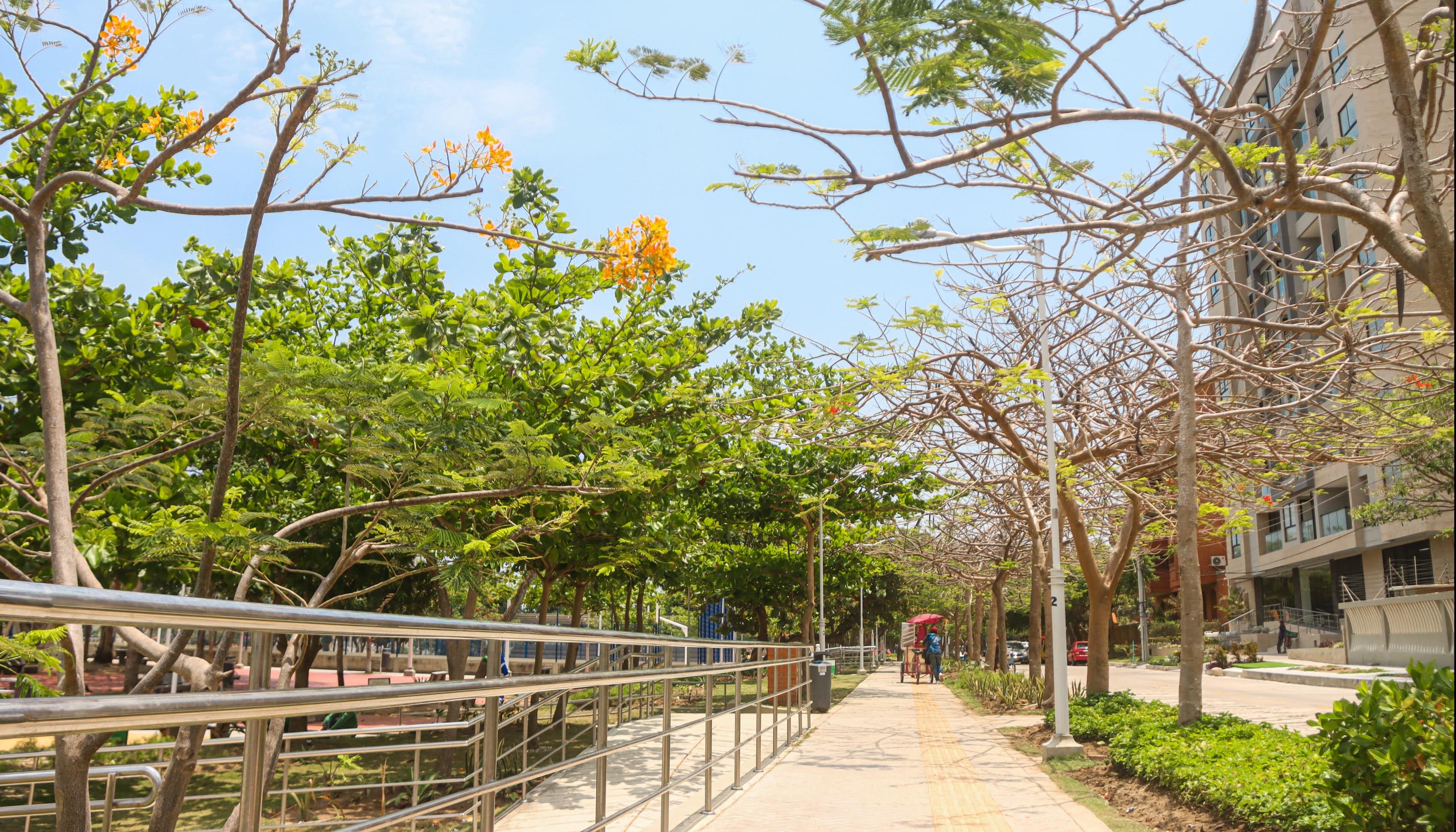 Uno de los parques de Barranquilla. 