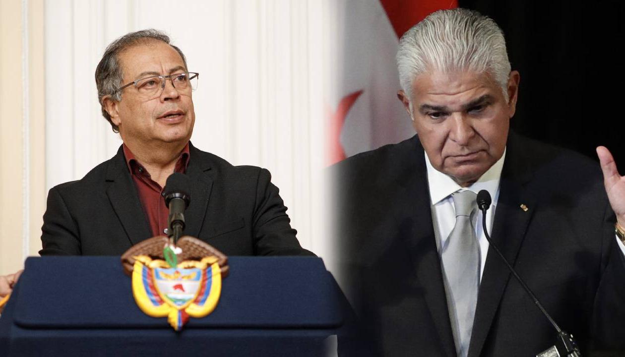 El Presidente Gustavo Petro y el mandatario electo de Panamá, José Raúl Mulino.