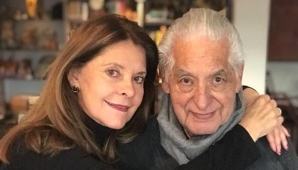 Marta Lucía Ramírez y su papá Álvaro Ramírez.