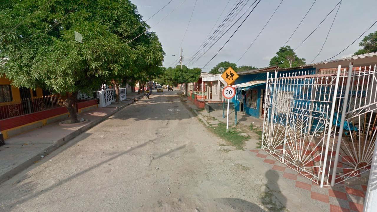 Sector donde se registró el ataque a bala. 