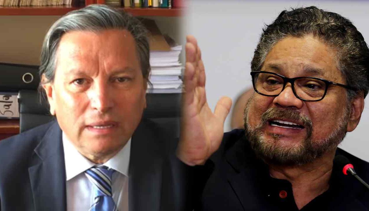 Armando Novoa, jefe negociador del Gobierno, e 'Iván Márquez', líder de la 'Segunda Marquetalia'.
