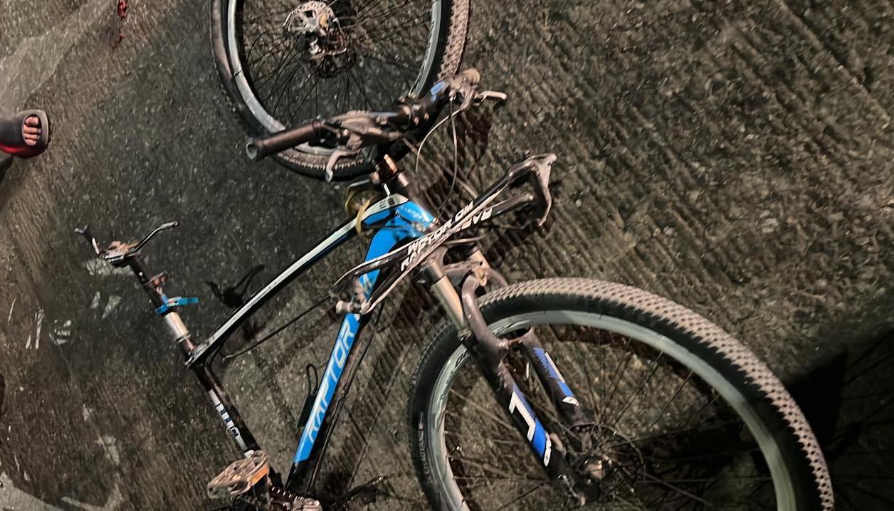 La víctima se transportaba en esta bicicleta. 