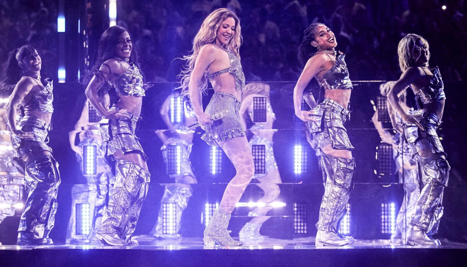 Shakira durante el show de la Copa América.