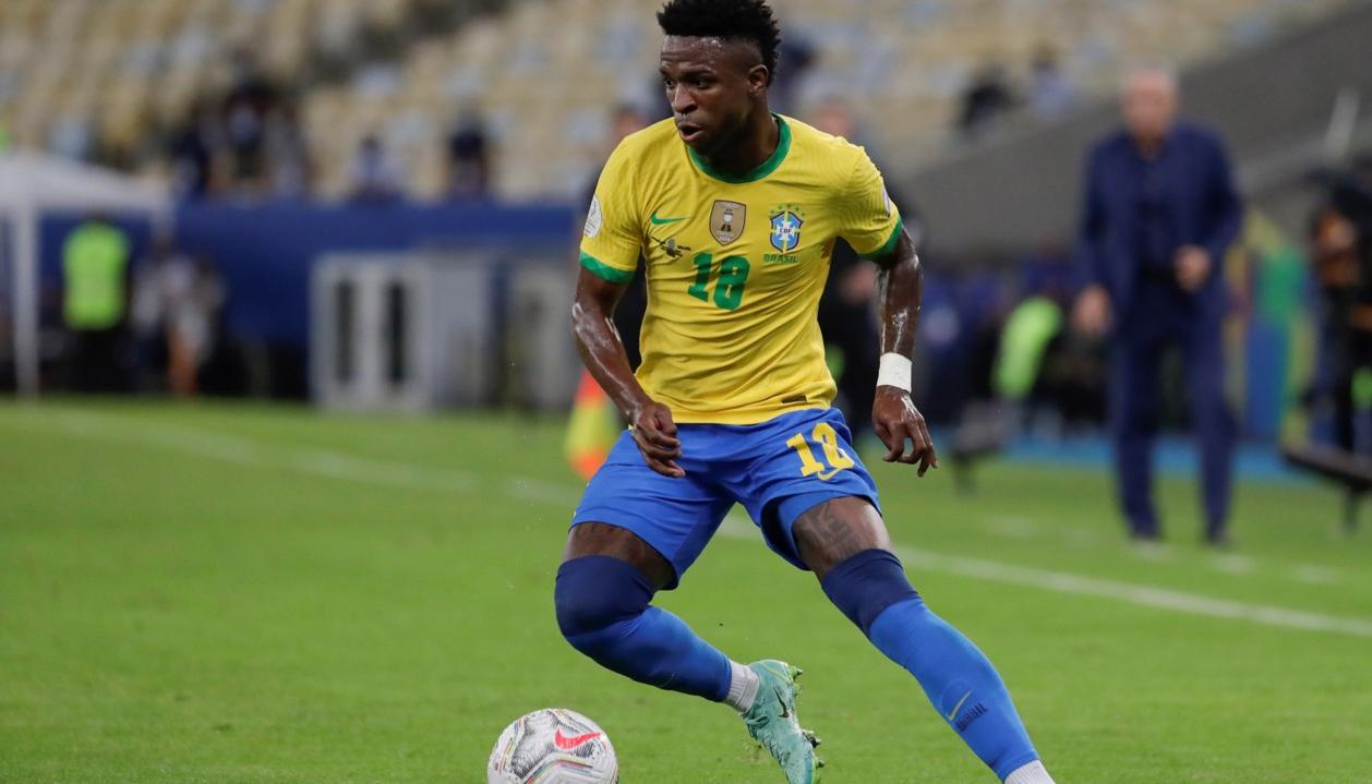 Vinicius no pudo jugar en cuartos de final contra Uruguay por suspensión. 