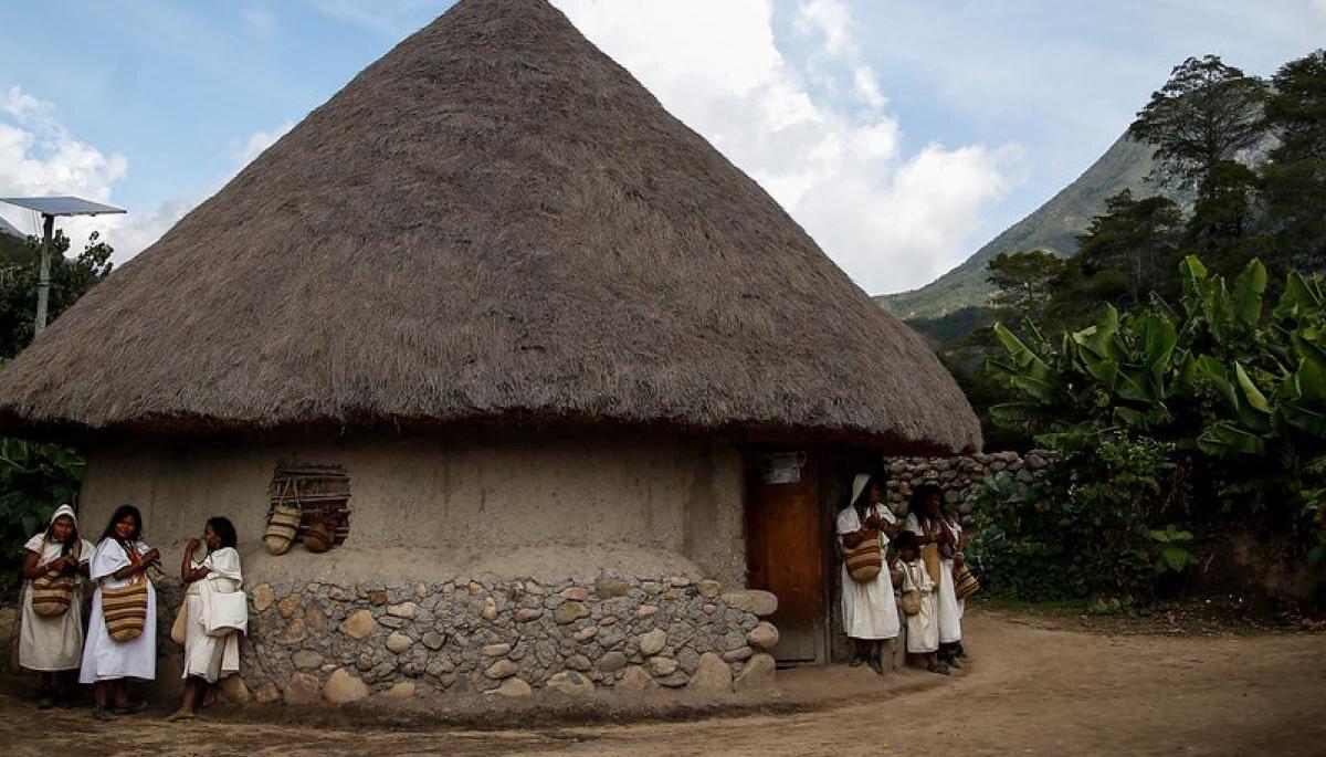 Comunidad arhuaca en la Sierra Nevada de Santa Marta. 