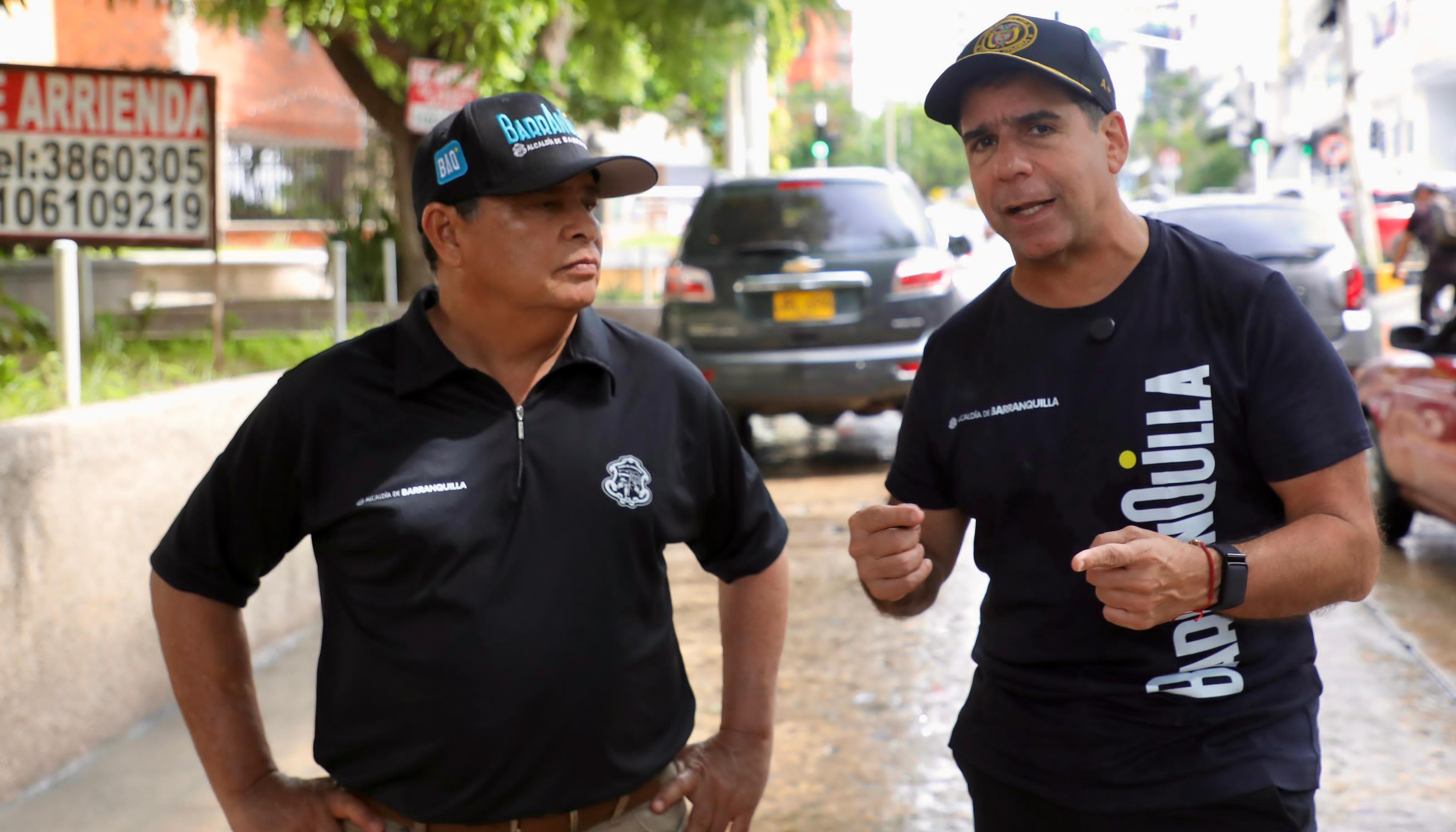 El secretario de Obras Públicas, Rafael Lafont y el Alcalde Alex Char.